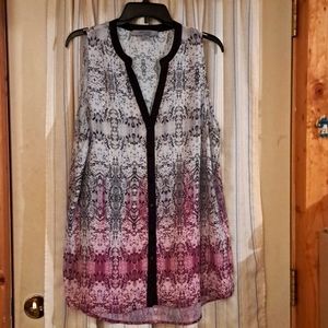 Lovely ombre snake print blouse, Ruff Hewn GREY. Pink, black, grey. Button down.